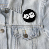 Retro Dice Ronde Button 5,7 Cm (In situ)