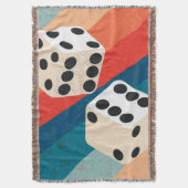 Retro Dice Wall Art Trendy Prints die geluk hebben Deken (Voorkant Verticaal)