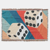 Retro Dice Wall Art Trendy Prints die geluk hebben Deken (Voorkant)
