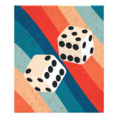 Retro Dice Wall Art Trendy Prints die geluk hebben Foto Afdruk (Voorkant)