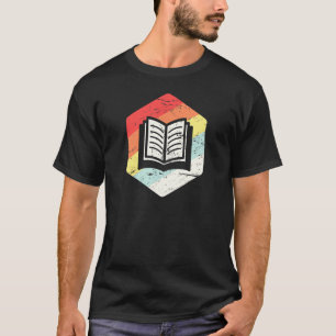 Retro dichter Book Engelse leraar schrijver T-shirt