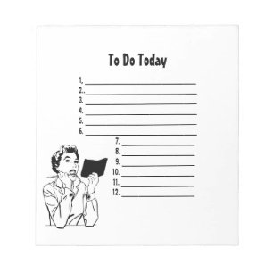 Retro die Mijn lijstBlocnote controleert Notitieblok