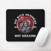Retro Die With Memories Skull Not Dreams Motivatio Muismat (Met muis)