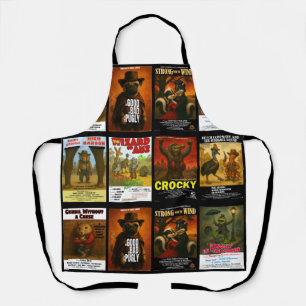 Retro dierfilm posterparodieën schort