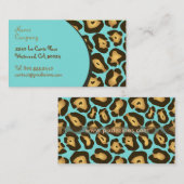 Retro Dierlijke patroon profielkaarten Visitekaartje (Voorkant / Achterkant)