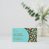 Retro Dierlijke patroon profielkaarten Visitekaartje (Staand voorkant)