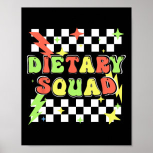 Retro Dietary Squad Dieet Waardering Week voor Poster