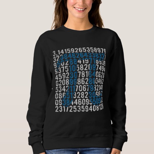 Retro Digit Pi Symbol Pi Day Math Teacher Student Trui (Voorkant)