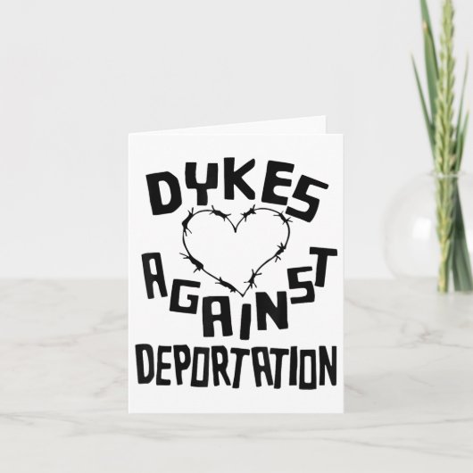 Retro dijken tegen deportatie grappig kaart (Voorkant)