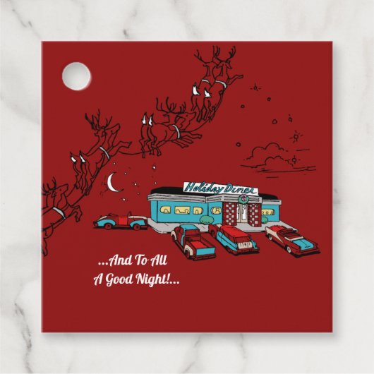 Retro Diner Bedankjes Labels (Voorkant)