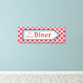 Retro Diner Bord Kunst Canvas Afdruk (Insitu (Houten vloer))