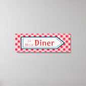 Retro Diner Bord Kunst Canvas Afdruk (Voorkant)
