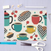Retro Diner Brew: 1950s Koffie-thema weefsel papie Tissuepapier (Craft)