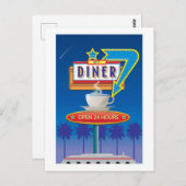 Retro Diner Briefkaart aanpassen - Harvey's 50s (Voorkant / Achterkant)