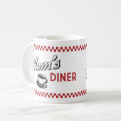 Retro Diner Coffee Mok (Voorkant links)