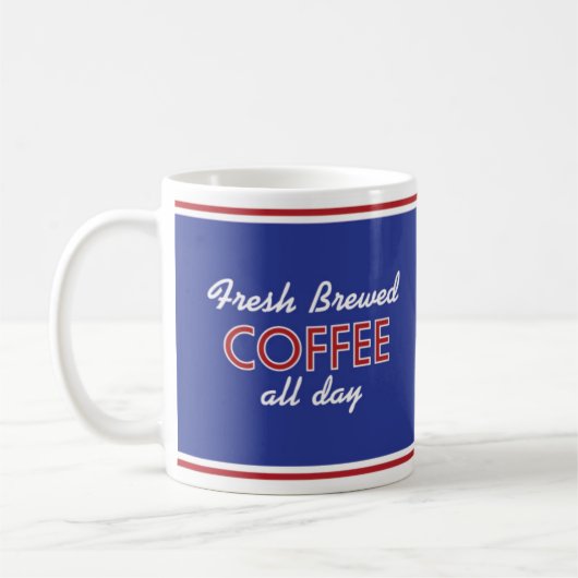 Retro Diner Coffee-Mok - Retro Design Drinkware Se Koffiemok (Links)