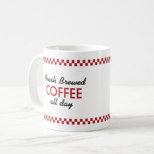 Retro Diner Coffee-Mok - Retroontwerp -  Mok (Voorkant links)
