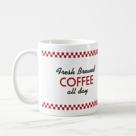 Retro Diner Coffee-Mok - Retroontwerp -  Mok (Links)