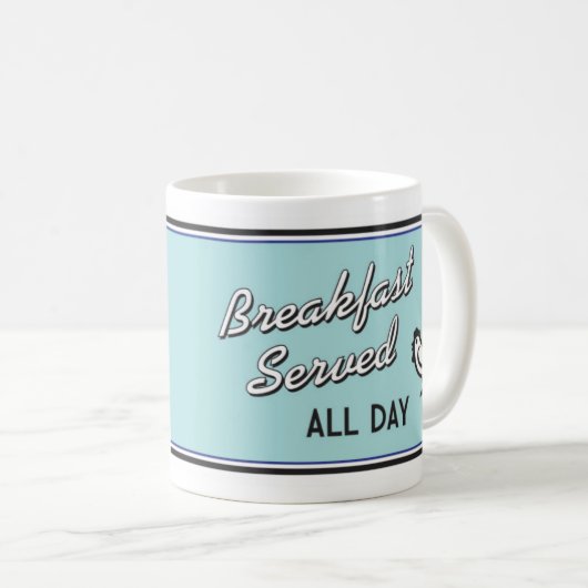 Retro Diner Coffee-Mok - Retrostijl Koffiemok (Voorkant rechts)