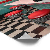 Retro Diner Coffee's Hot with Free Sass Poster (Hoek)