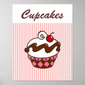 Retro Diner Cupcake Poster (Voorkant)