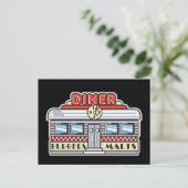 retro diner design briefkaart (Staand voorkant)