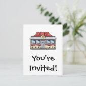 retro diner design kaart (Staand voorkant)