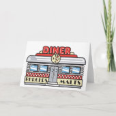 retro diner design kaart (Voorkant)
