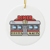 retro diner design keramisch ornament (Voorkant)