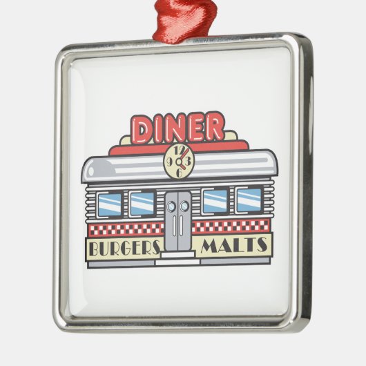 retro diner design metalen ornament (Links)