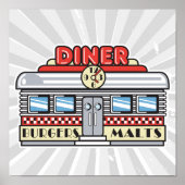 retro diner design poster (Voorkant)