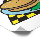 retro diner fast food maaltijd poster (Hoek)
