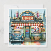 RETRO DINER FIFTIES KAART (Voorkant)