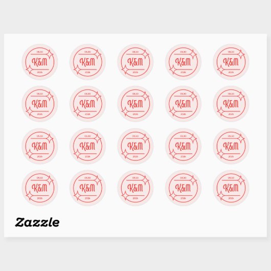 Retro Diner Inspired Wedding Invitation Sticker (Vel)
