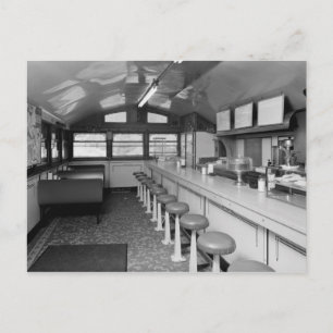 Retro Diner Interieur jaren 1950 Briefkaart