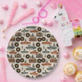 Retro Diner Kerstbuffet Stijl Papieren Bordje (Feest)