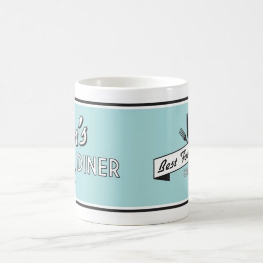 Retro Diner Koffie Mok - Retro Design Drinkware (Center)