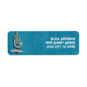 Retro Diner-label Terugkeeradres Etiket (Voorkant)