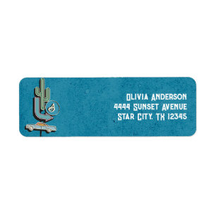 Retro Diner-label Terugkeeradres Etiket