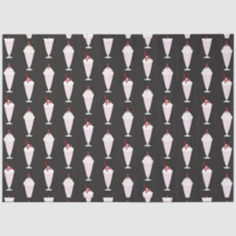 Retro Diner Milkshake Pattern Tissuepapier