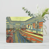 Retro diner of restaurant soft opening kaart (Staand voorkant)