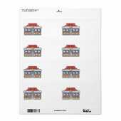 retro diner ontwerp etiket (Full Sheet)