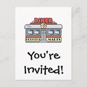 retro diner ontwerp kaart