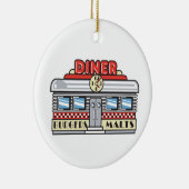 retro diner ontwerp keramisch ornament (Rechts)
