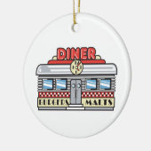 retro diner ontwerp keramisch ornament (Links)