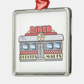 retro diner ontwerp metalen ornament (Links)