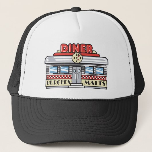 retro diner ontwerp trucker pet (Voorkant)