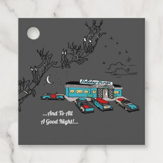 Retro Diner Paper-Borden Bedankjes Labels (Voorkant)