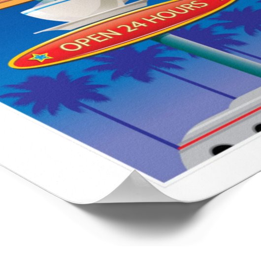 Retro Diner Poster aanpassen - Harvey's 50s (Hoek)