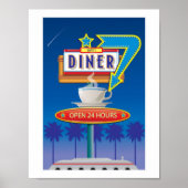 Retro Diner Poster aanpassen - Harvey's 50s (Voorkant)